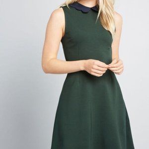 Modcloth Green All Polished Up Ponte Knit Dress Size Medium - NWT